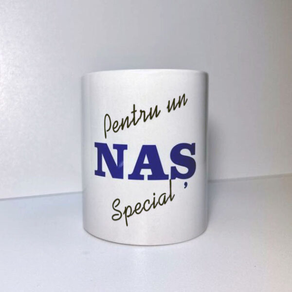 Cana alba personalizata - Nas