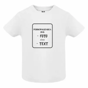 Tricou alb personalizat pentru copii