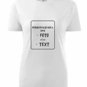 Tricou dama personalizabil alb